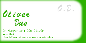 oliver dus business card
